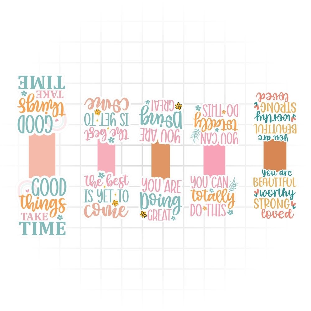 Inspirational & Motivational Quotes Magnetic Bookmarks Set