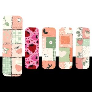 Patchwork Magnetic Bookmark Collection – 5 Retro Quilted Pattern Designs