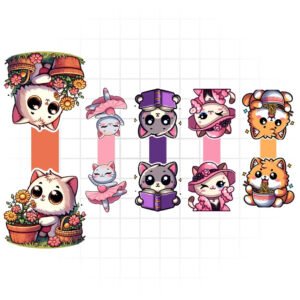 Cute Animal Friends Magnetic Bookmark Set