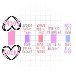 Heart Book Lover – Cute Romantic Reading Theme Magnetic Bookmark Set