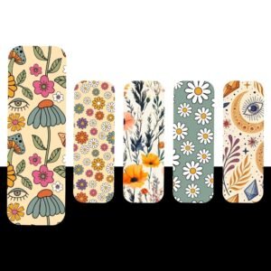 Whimsical Rainbow Magnetic Bookmark Pack – 5 Cloud, Sun & Garden Designs